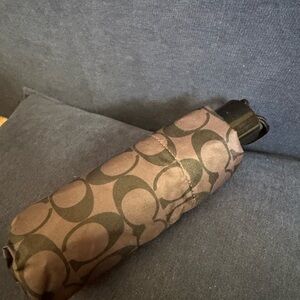 Coach Brown and Black Signature Umbrella